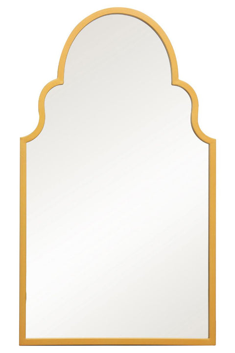 Gold Metal Framed Arched Wall Mirror 41" X 24" (104CM X 61CM)