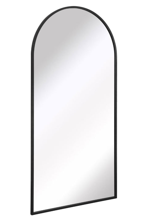 Black Framed Arched Leaner/Wall Mirror 79" X 39" (200CM X 100CM)