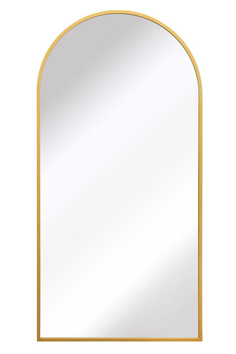 Gold Framed Arched Leaner/Wall Mirror 79" X 39" (200CM X 100CM)