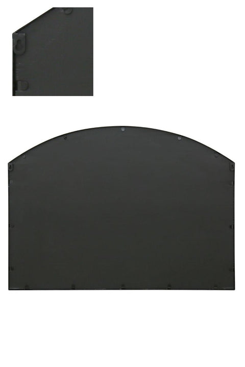 Black Framed Arched Wall Over Mantle Mirror 35" X 26" (90CM X 65CM)