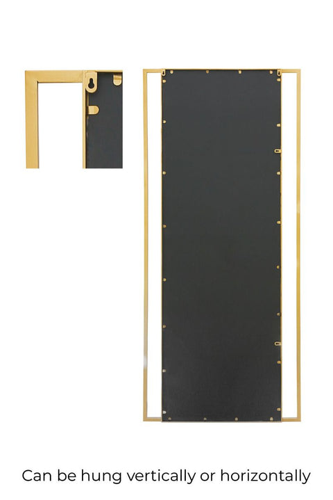 Gold Modern Wall and Leaner Mirror 71" X 31" (180 x 80CM)