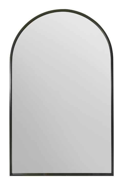 Black Framed Arched Leaner/Wall Mirror 75" X 47" (190CM X 120CM)