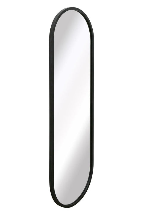 New Black Metal Framed Double Arched Wall Mirror 63" X 22" (160CM X 55CM)