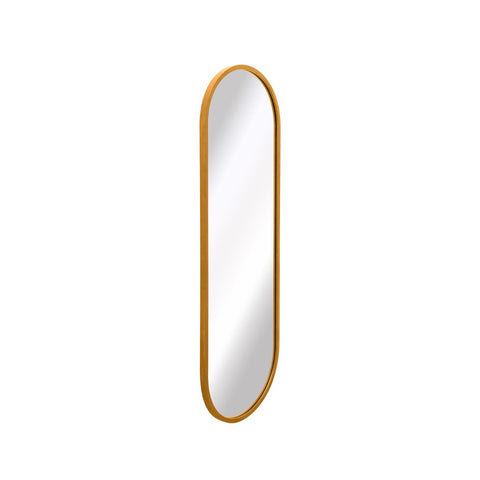 New Gold Metal Framed Double Arched Wall Mirror 63" X 22" (160CM X 55CM)