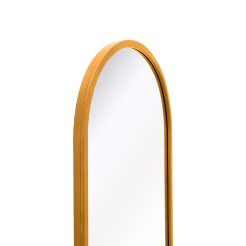 New Gold Metal Framed Double Arched Wall Mirror 63" X 22" (160CM X 55CM)