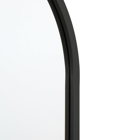 New Black Metal Framed Double Arched Wall Mirror 71 X 24" (180CM X 60CM)