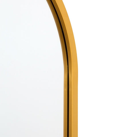 New Gold Metal Framed Double Arched Wall Mirror 71 X 24" (180CM X 60CM)