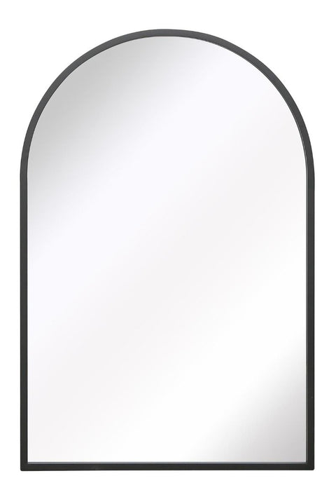 Black Metal Framed Arched Wall Mirror 47" X 31" (120CM X 80CM)