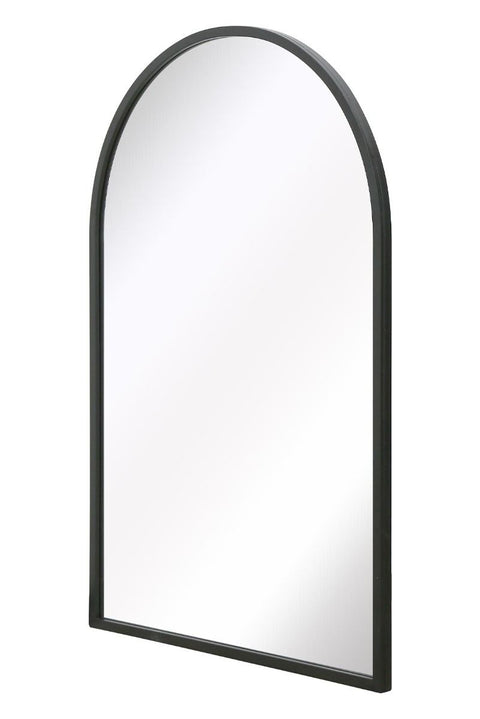 Black Metal Framed Arched Wall Mirror 47" X 31" (120CM X 80CM)