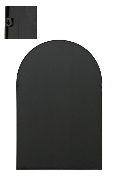 Black Metal Framed Arched Wall Mirror 47" X 31" (120CM X 80CM)