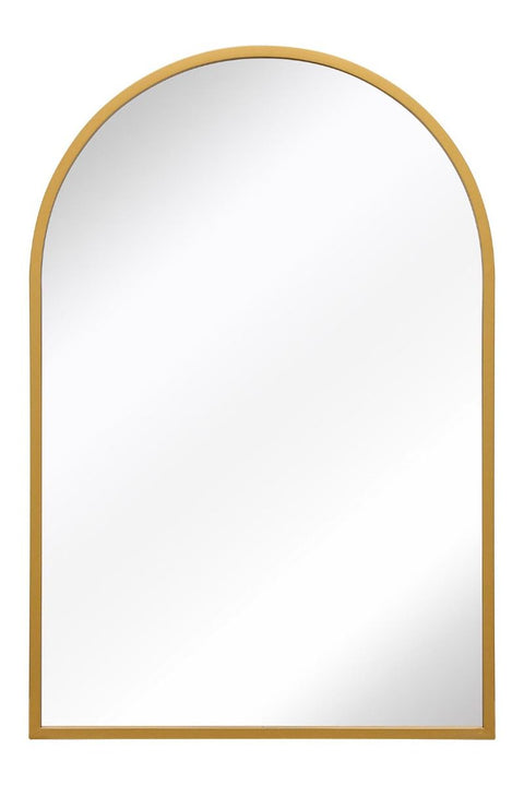 Gold Metal Framed Arched Wall Mirror 47" X 31" (120CM X 80CM)