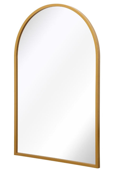 Gold Metal Framed Arched Wall Mirror 47" X 31" (120CM X 80CM)