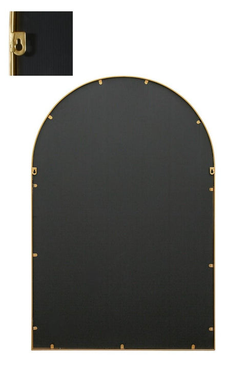 Gold Metal Framed Arched Wall Mirror 47" X 31" (120CM X 80CM)