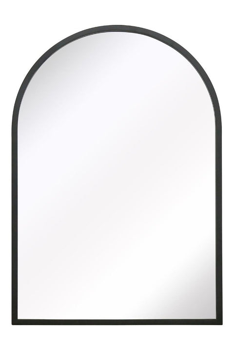 Black Metal Framed Arched Wall Mirror 39" X 27" (100CM X 70CM)