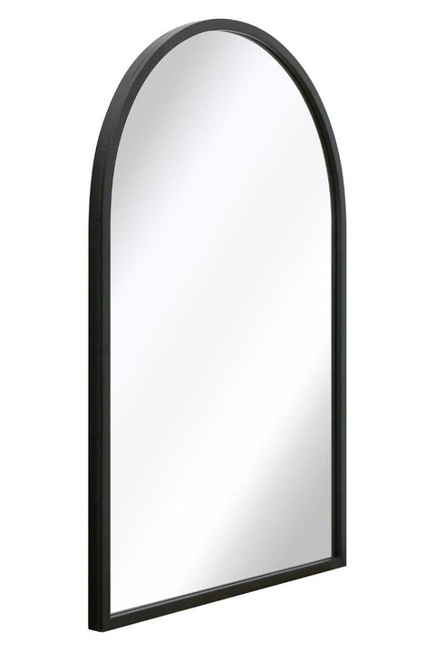 Black Metal Framed Arched Wall Mirror 39" X 27" (100CM X 70CM)