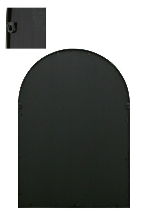 Black Metal Framed Arched Wall Mirror 39" X 27" (100CM X 70CM)