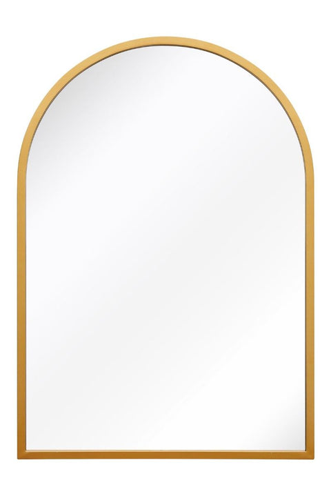 Gold Metal Framed Arched Wall Mirror 39" X 27" (100CM X 70CM)