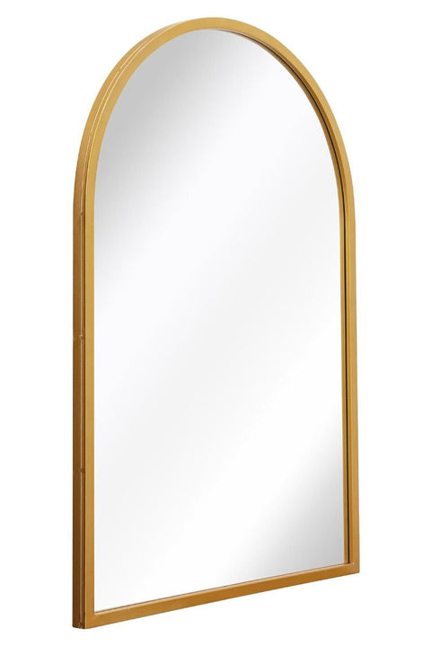 Gold Metal Framed Arched Wall Mirror 39" X 27" (100CM X 70CM)