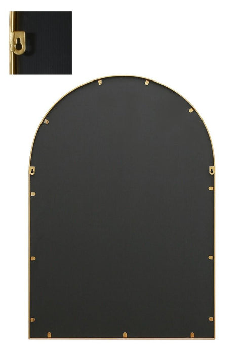 Gold Metal Framed Arched Wall Mirror 39" X 27" (100CM X 70CM)