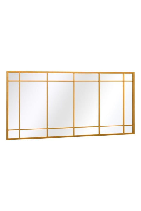 Dahlia - New Gold Metal Framed Window Wall or Leaner Mirror 63" X 31" (160CM X 80CM)