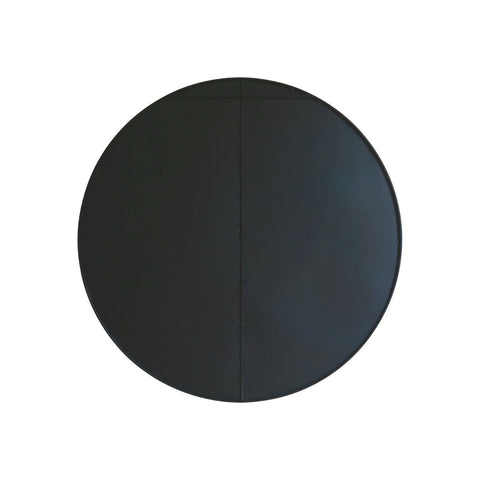 Kiara - New Black XL Circular Window Metal Wall and Leaner Mirror 71" X 71" (180 x 180CM)