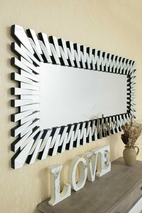 Starburst All Glass Stylised Full Length Dress Mirror 170 x 79 CM