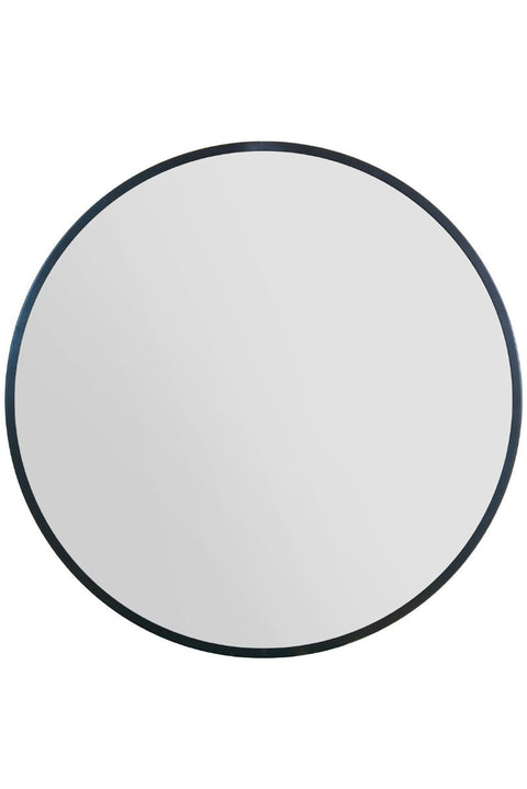 Black Edged Circular Modern Wall Mirror 39" (100CM) Diameter