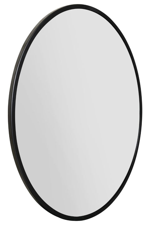 Black Edged Circular Modern Wall Mirror 39" (100CM) Diameter