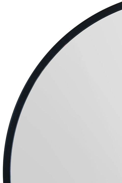 Black Edged Circular Modern Wall Mirror 39" (100CM) Diameter