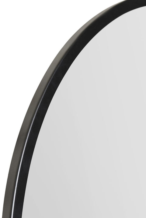 Black Edged Circular Modern Wall Mirror 47" (120CM) Diameter