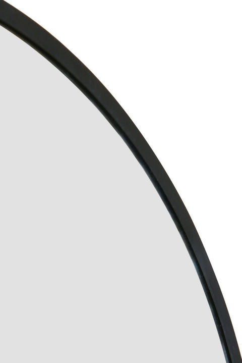 Black Edged Circular Modern Wall Mirror 47" (120CM) Diameter