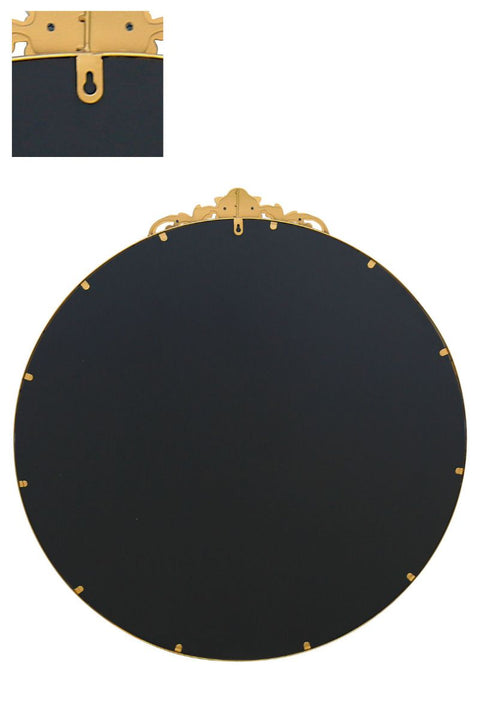 Gold Metal Framed Round Decorative Wall Mirror 39" X 39" (100x100CM)