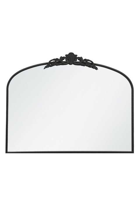 Black Metal Framed Arched Wall Mirror with Decorative 40" X 31" (102CM X 80CM)