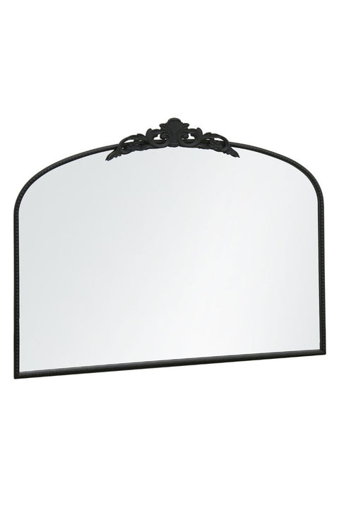 Black Metal Framed Arched Wall Mirror with Decorative 40" X 31" (102CM X 80CM)