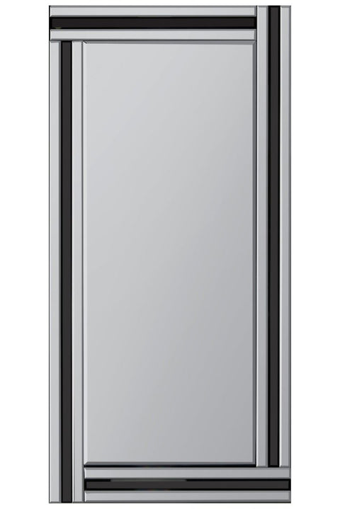 Dalton Black All Glass Full Length Mirror 174 x 85 CM