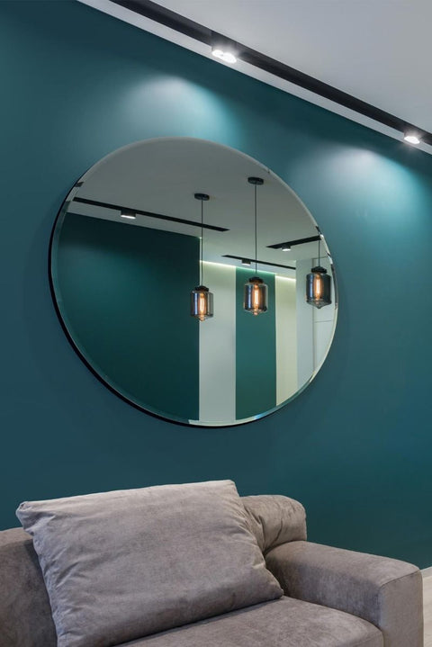 All Glass Bevelled Classic Design Round Mirror 120 x 120CM