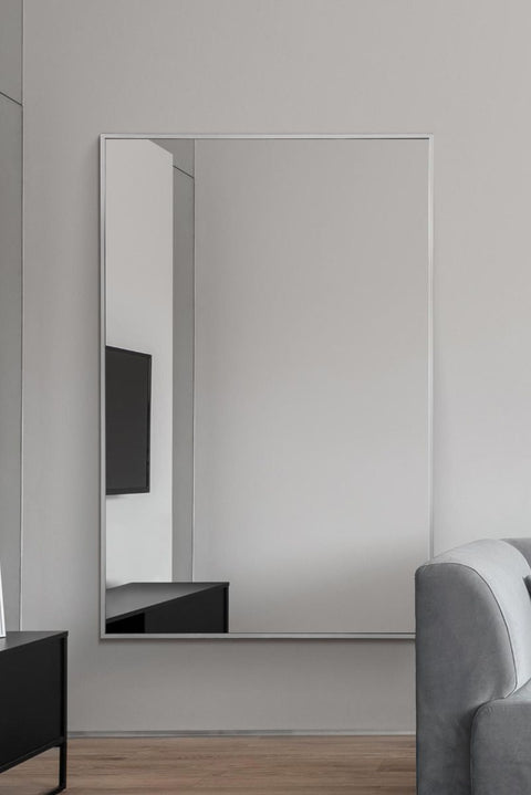 Silver Aluminium Edged Wall Mirror 47" X 31" (120CM X 80CM)