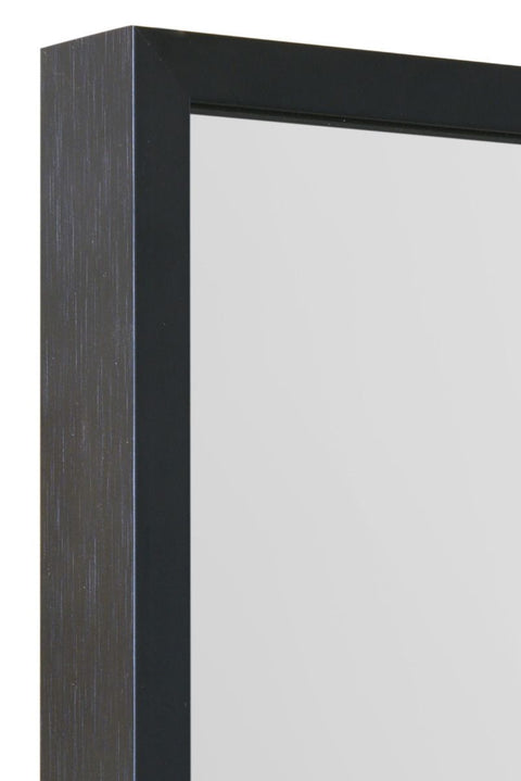 Black Aluminium Edged Wall Mirror 35" X 24" (90CM X 60CM)