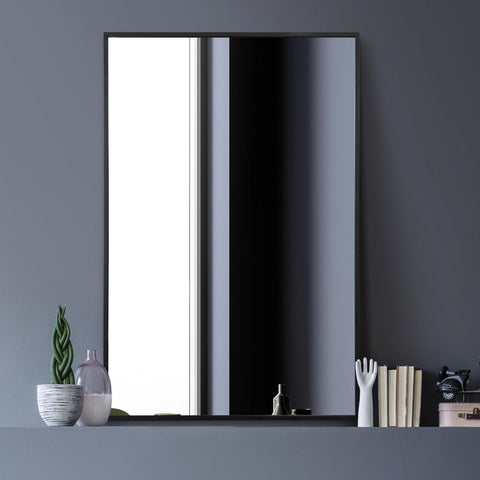 Black Aluminium Edged Wall Mirror 35" X 24" (90CM X 60CM)