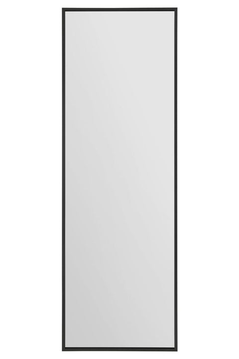 Black Aluminium Edged Wall Leaner Mirror 47" X 16" (120CM X 40CM)