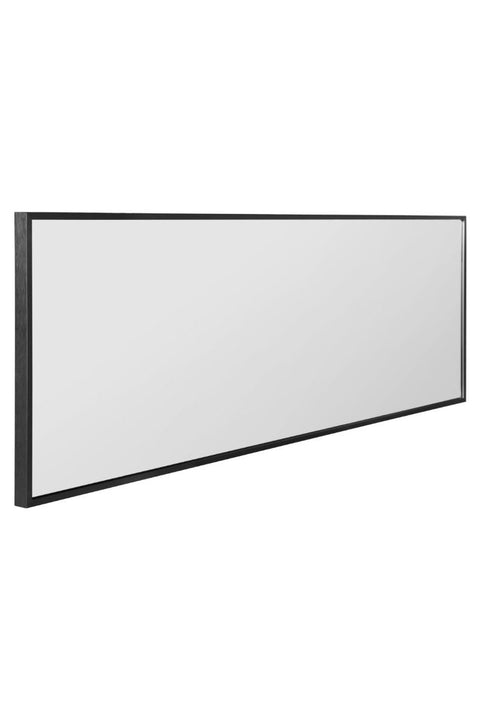 Black Aluminium Edged Wall Leaner Mirror 47" X 16" (120CM X 40CM)