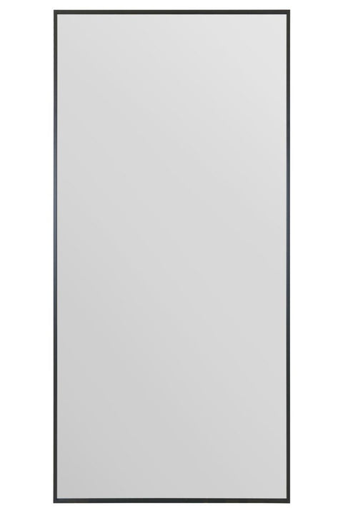 Black Aluminium Edged Wall Leaner Mirror 68" X 33" (174CM X 85CM)