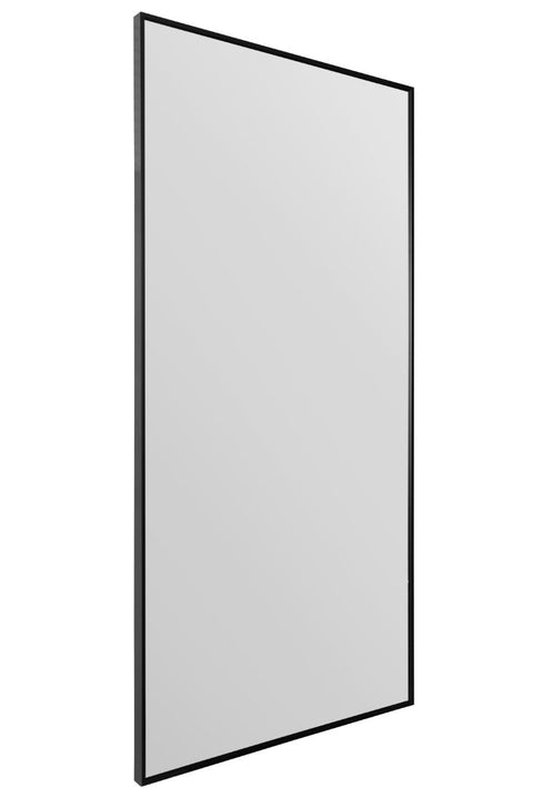 Black Aluminium Edged Wall Leaner Mirror 68" X 33" (174CM X 85CM)