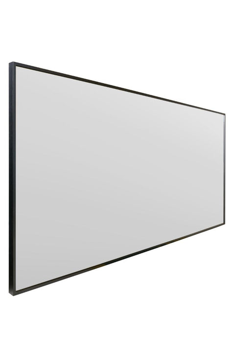 Black Aluminium Edged Wall Leaner Mirror 68" X 33" (174CM X 85CM)