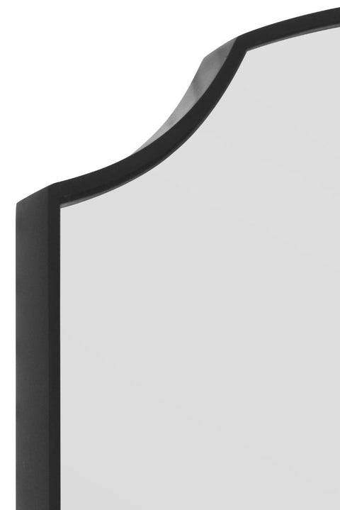 New Black Edged Dual Arch Curved Edge Over mantle and Wall Mirror 71"x39" (180cm X 100cm)