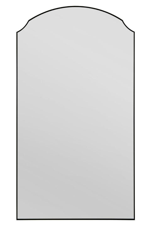 New Black Edged Dual Arch Curved Edge Leaner and Wall Mirror 63"x35" (160cm X 90cm)