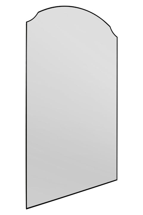 New Black Edged Dual Arch Curved Edge Leaner and Wall Mirror 63"x35" (160cm X 90cm)