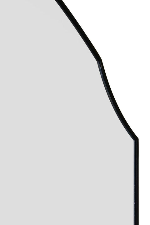 New Black Edged Dual Arch Curved Edge Leaner and Wall Mirror 63"x35" (160cm X 90cm)