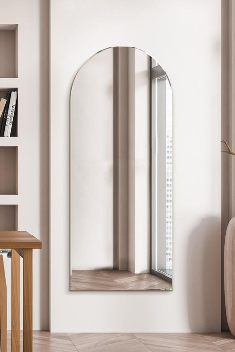 Frameless Arched Leaner/Wall Mirror 63" X 27" (160CM X 70CM)