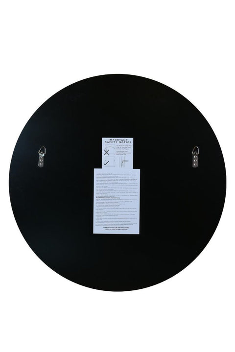 Round Circular Antiqued Mirror with Polished Edge on Black Backing 31" X 31" (80x80CM)